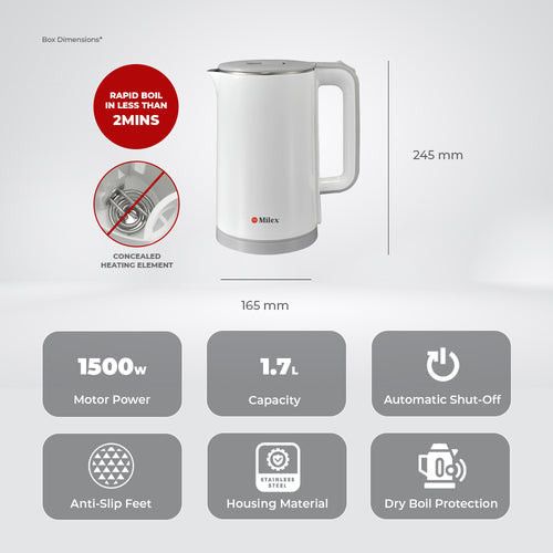 MILEX KETTLE Milex 1.7L Electrical Kettle MEK001