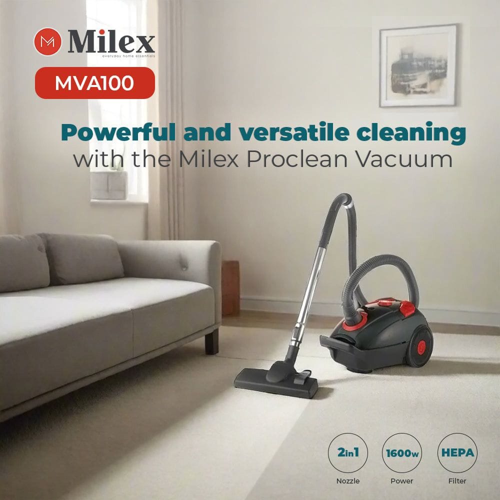 MILEX Vacuum Cleaner Milex 1600W Proclean Vacuum Cleaner MVA100