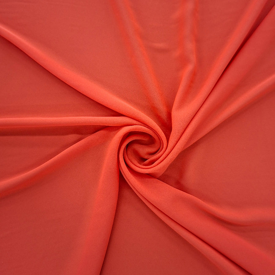 MILK GEORGETTE Dress Fabrics Orange Milk Georgette 150CM