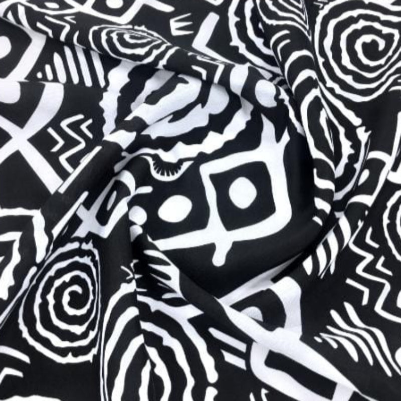 Mini Matt Mini Matt Printed Mini Matt Design 18 Black 150 cm (7819278188633)