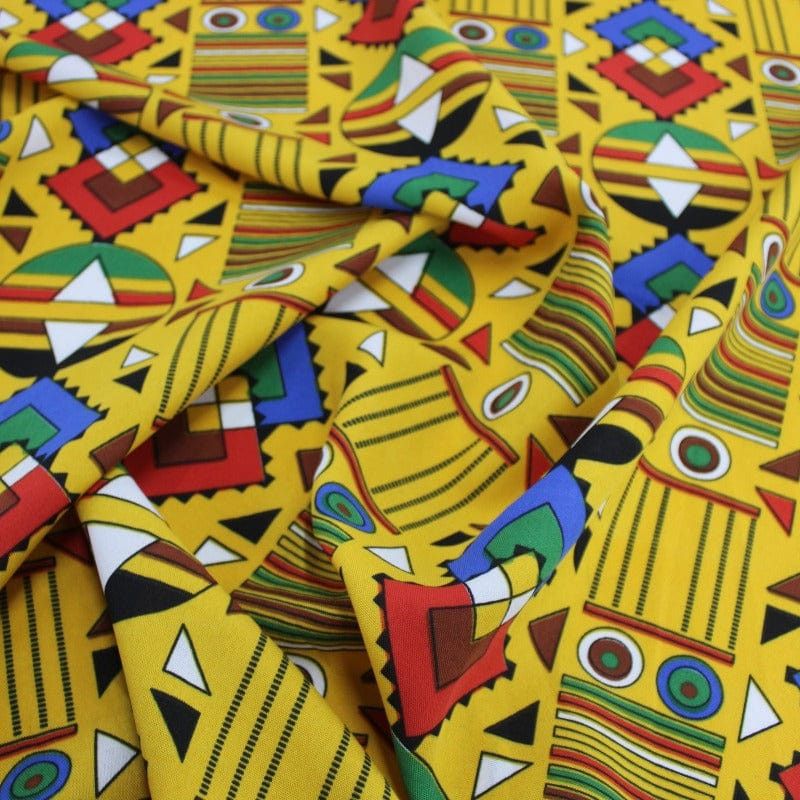 Mini Matt Printed Mini Matt Orange Ndebele COL.5 150CM