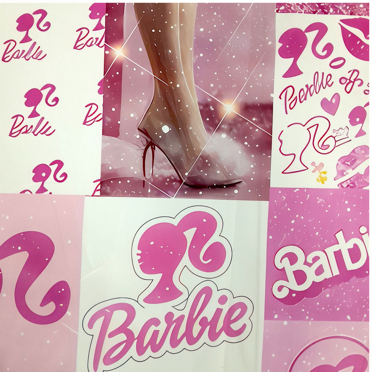 mishi k textiles Printed Fabric Printed Polyester Barbie Girl 240 cm