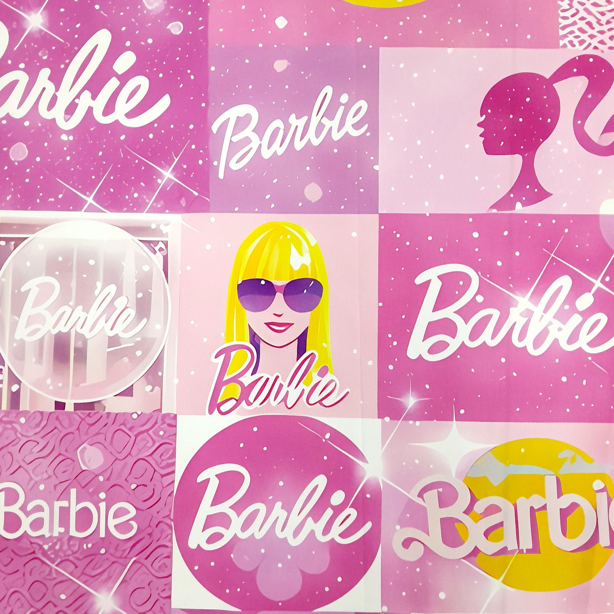 mishi k textiles Printed Fabric Printed Polyester Barbie Girl 240 cm