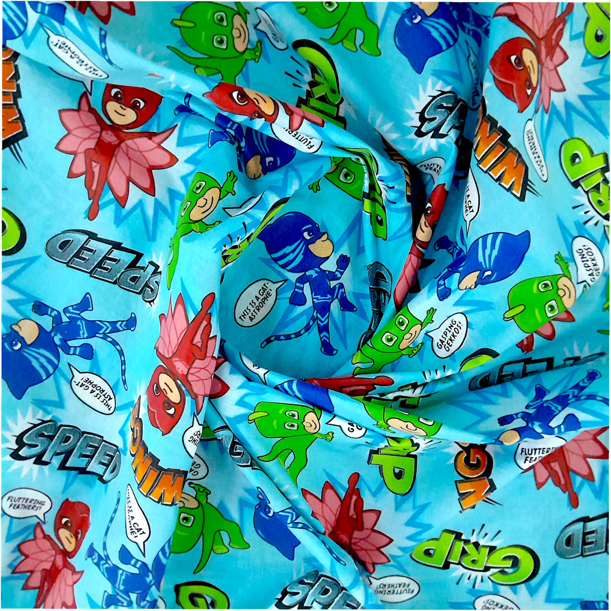 Mishi Textiles Kids Fabrics Printed Poly Cotton Speed Grip Wings Sheeting 240 cm