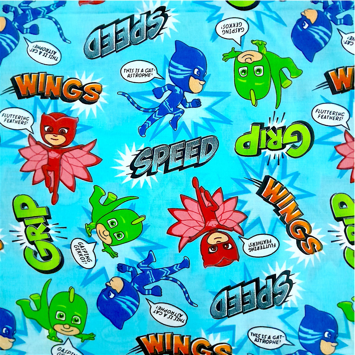 Mishi Textiles Kids Fabrics Printed Poly Cotton Speed Grip Wings Sheeting 240 cm