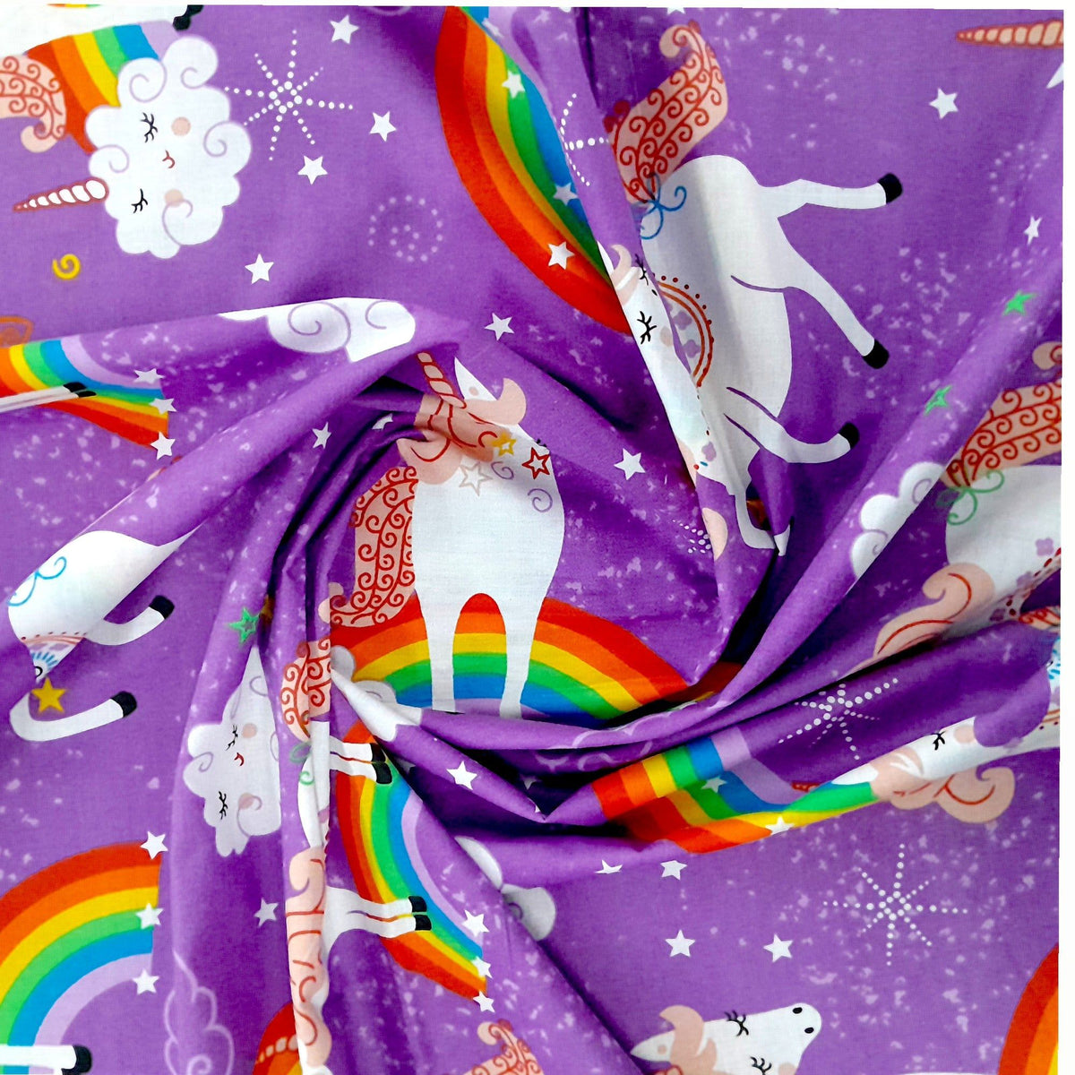 Mishi Textiles Kids Fabrics PTD Poly Cotton Unicorn Fabric  240 cm