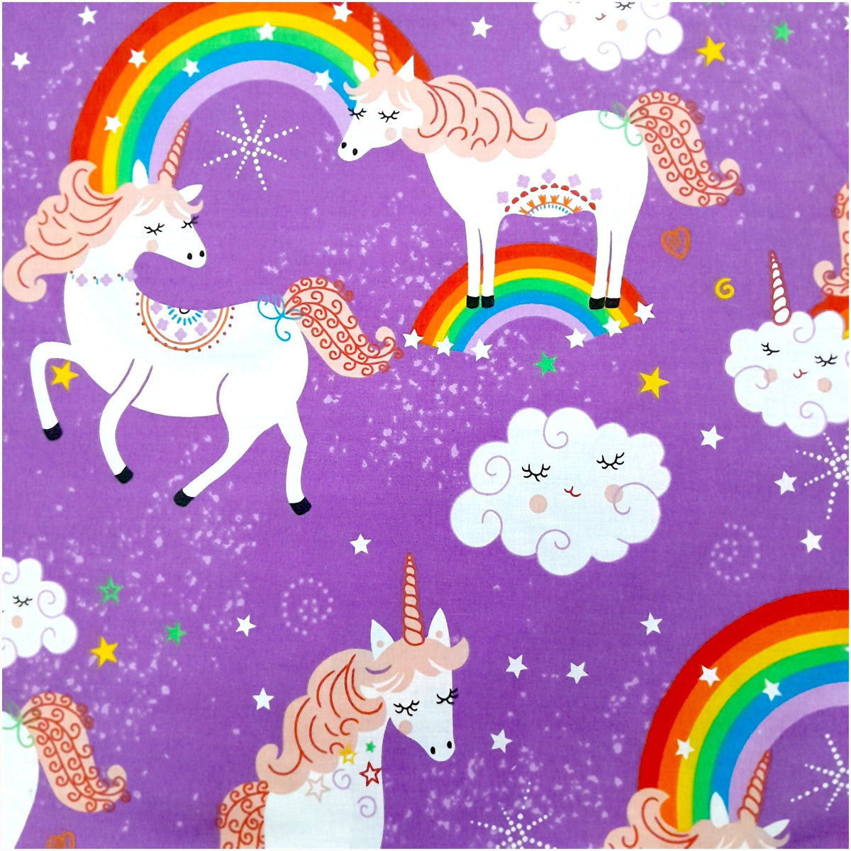 Mishi Textiles Kids Fabrics PTD Poly Cotton Unicorn Fabric  240 cm