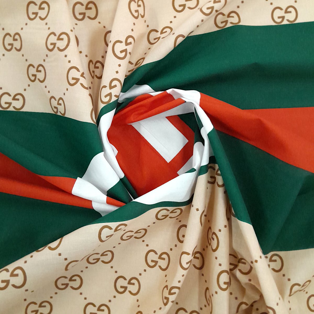 Mishi Textiles Sheeting Fabrics 100% Poly Cotton Beige Gucci Sheeting 240 cm