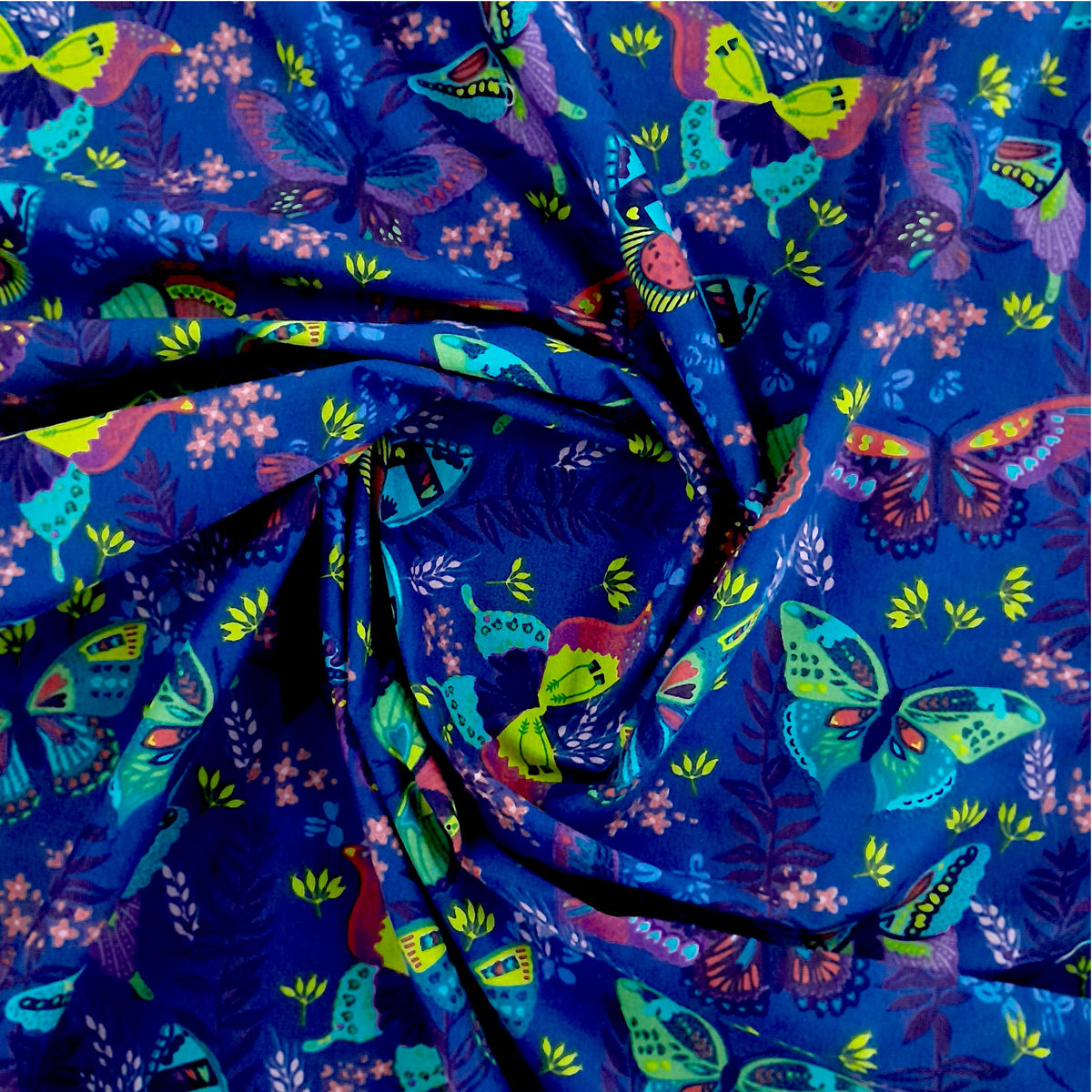 Mishi Textiles Sheeting Fabrics 100% Printed Cotton Sheeting Butterfly World Fabric  240 cm