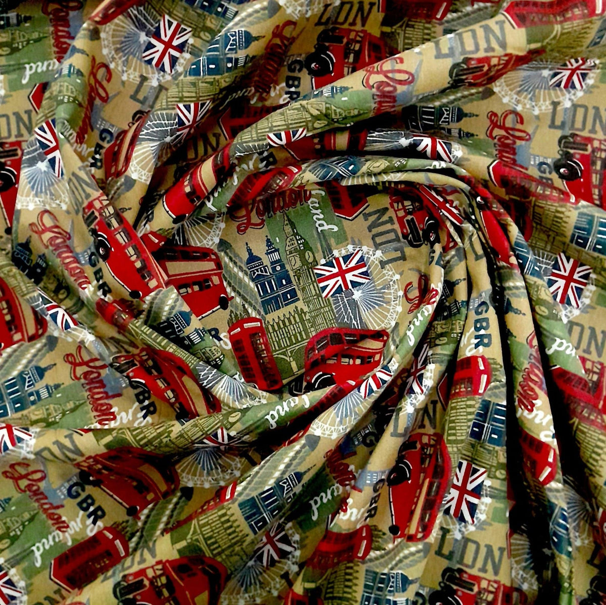 Mishi Textiles Sheeting Fabrics 100% Printed Cotton Sheeting Fabric London 235 cm