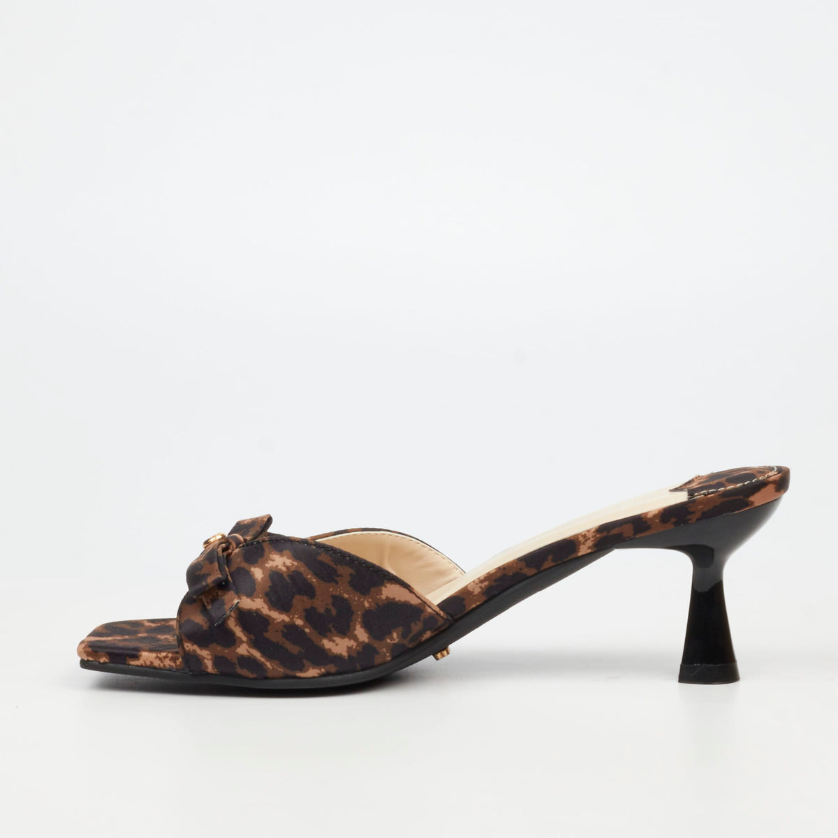 Miss Black Heels Miss Black Ladies Eldora 1 Sandals-Leopard