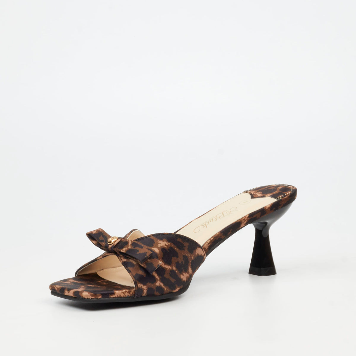 Miss Black Heels Miss Black Ladies Eldora 1 Sandals-Leopard