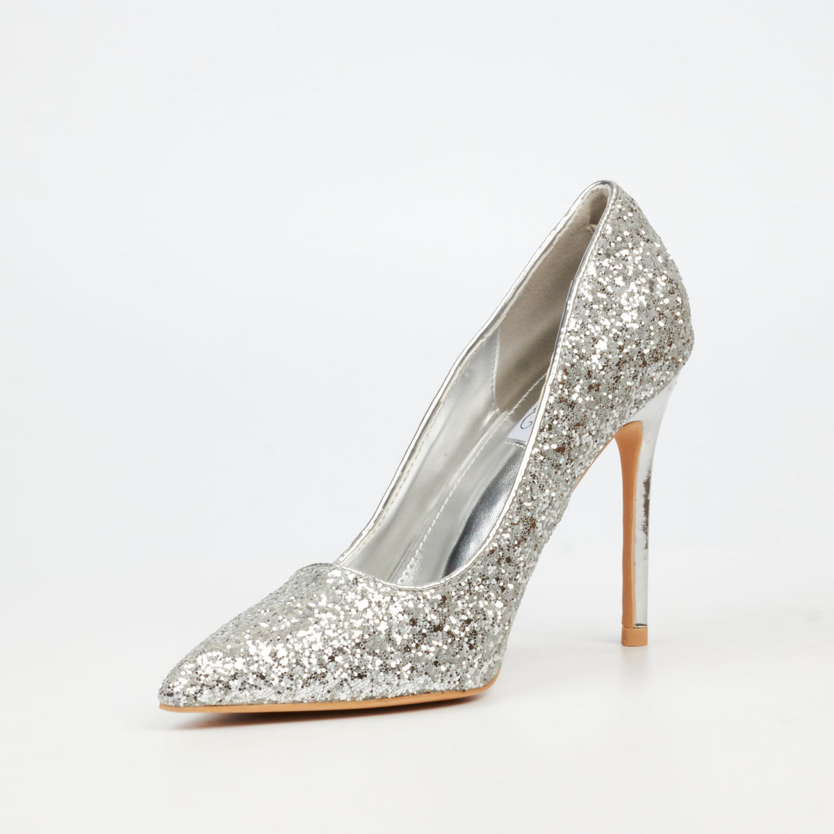 Miss Black Heels Miss Black Ladies Lola 70 Heels -Silver