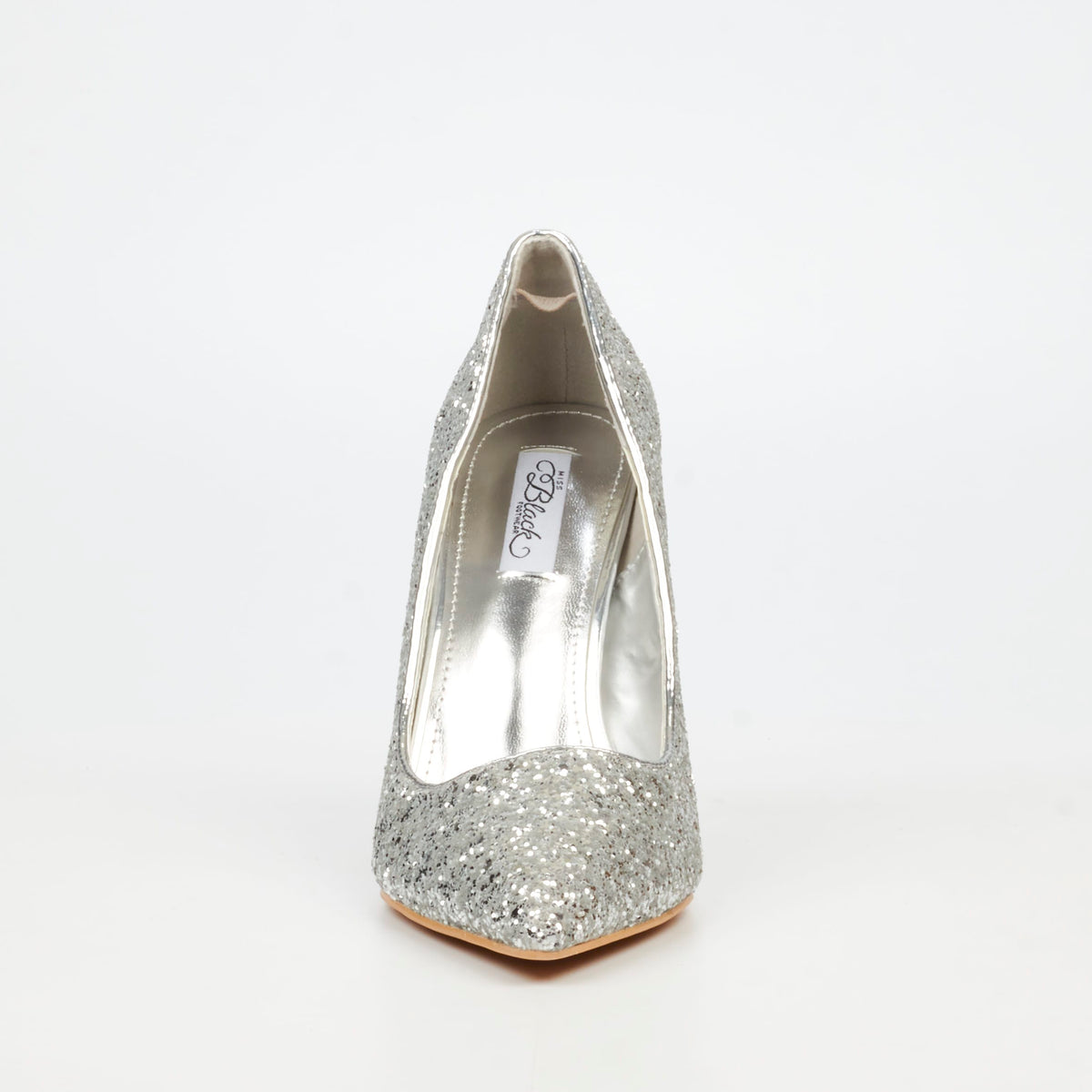 Miss Black Heels Miss Black Ladies Lola 70 Heels -Silver
