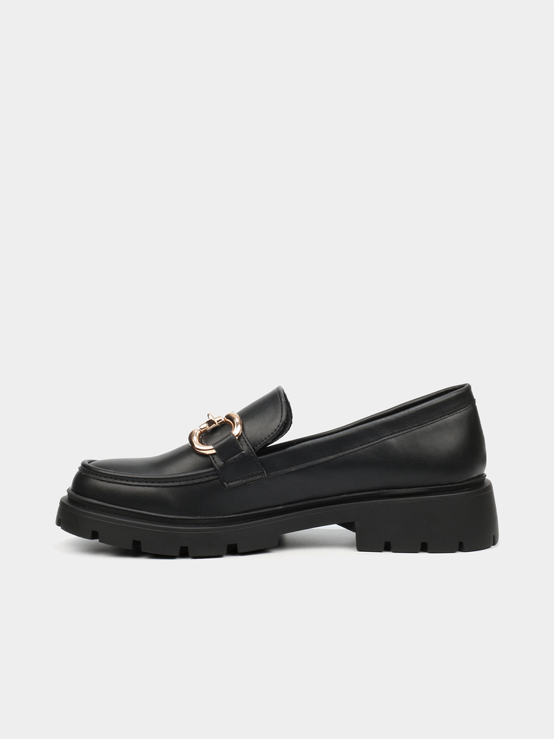 Miss Black Heels Miss Black Ladies Tipsy 1 Shoes Faux Leather-Black