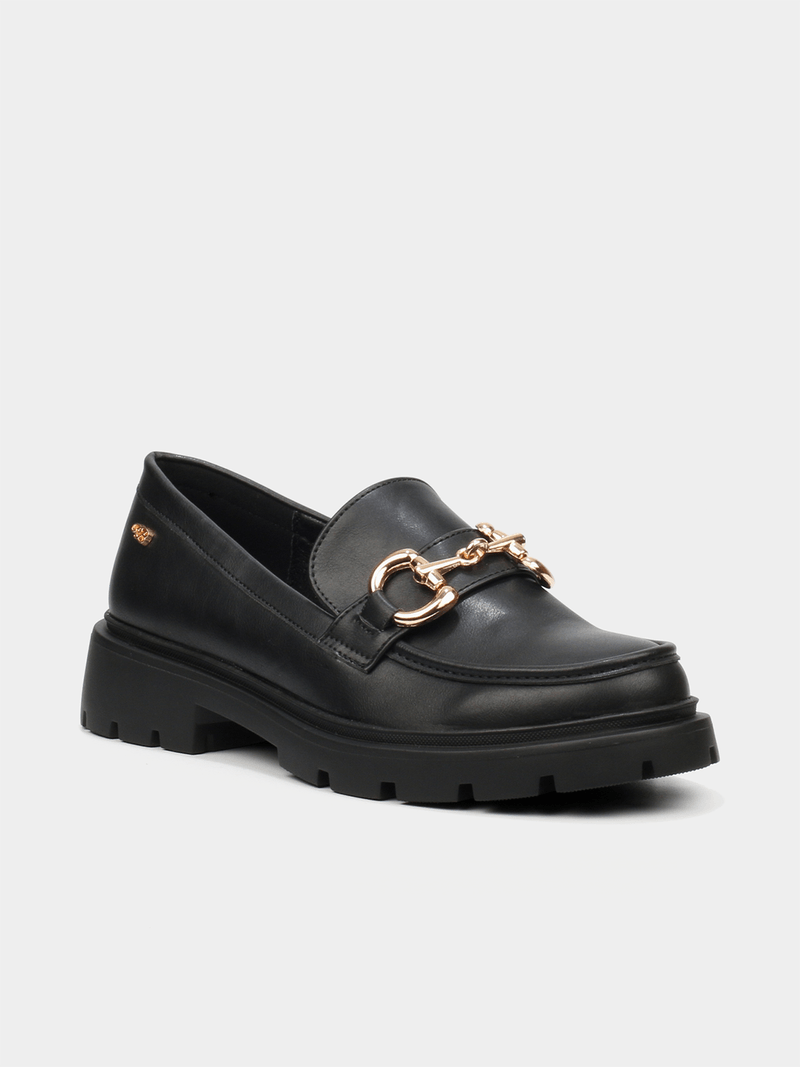 Miss Black Heels Miss Black Ladies Tipsy 1 Shoes Faux Leather-Black