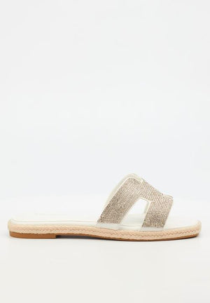 Miss Black Ladies Sandals Miss Black Women's Harper 1 White (7810325839961)