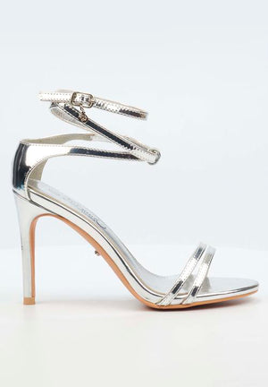 Miss Black Ladies Sandals Miss Black Women's Jazz 21 Stiletto Silver (7810327019609)