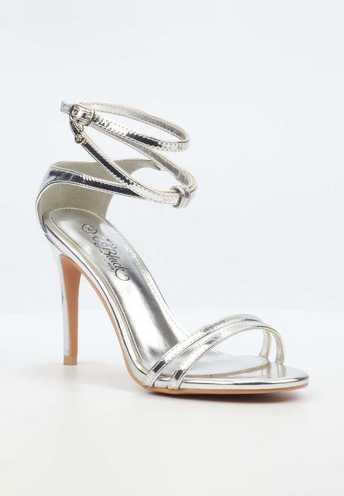 Miss Black Ladies Sandals Miss Black Women's Jazz 21 Stiletto Silver (7810327019609)