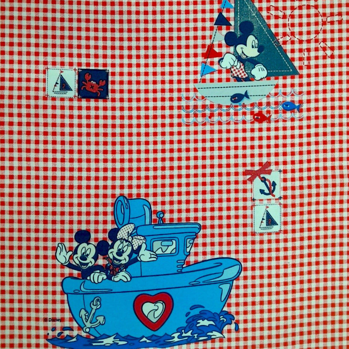 Cotton Kids Fabric Mickey Mouse Print 140 cm.