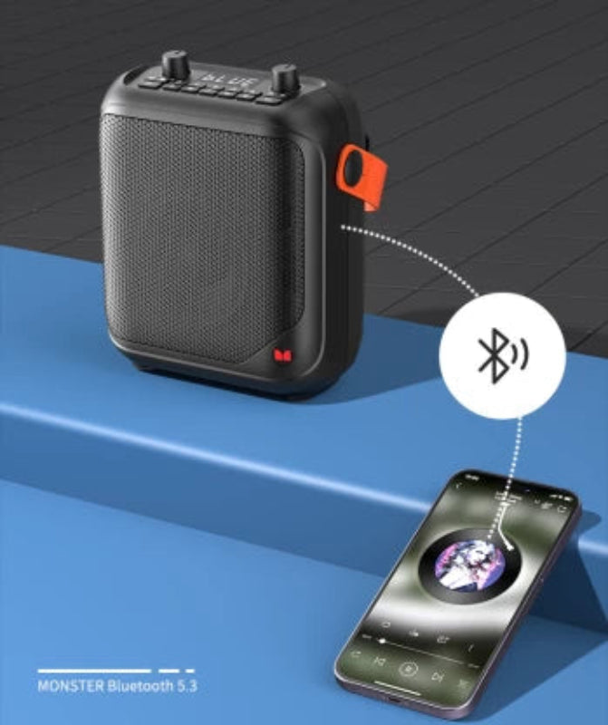 Monster 24w MFS 1 Bluetooth Portable Speaker 2 Way Speaker Black