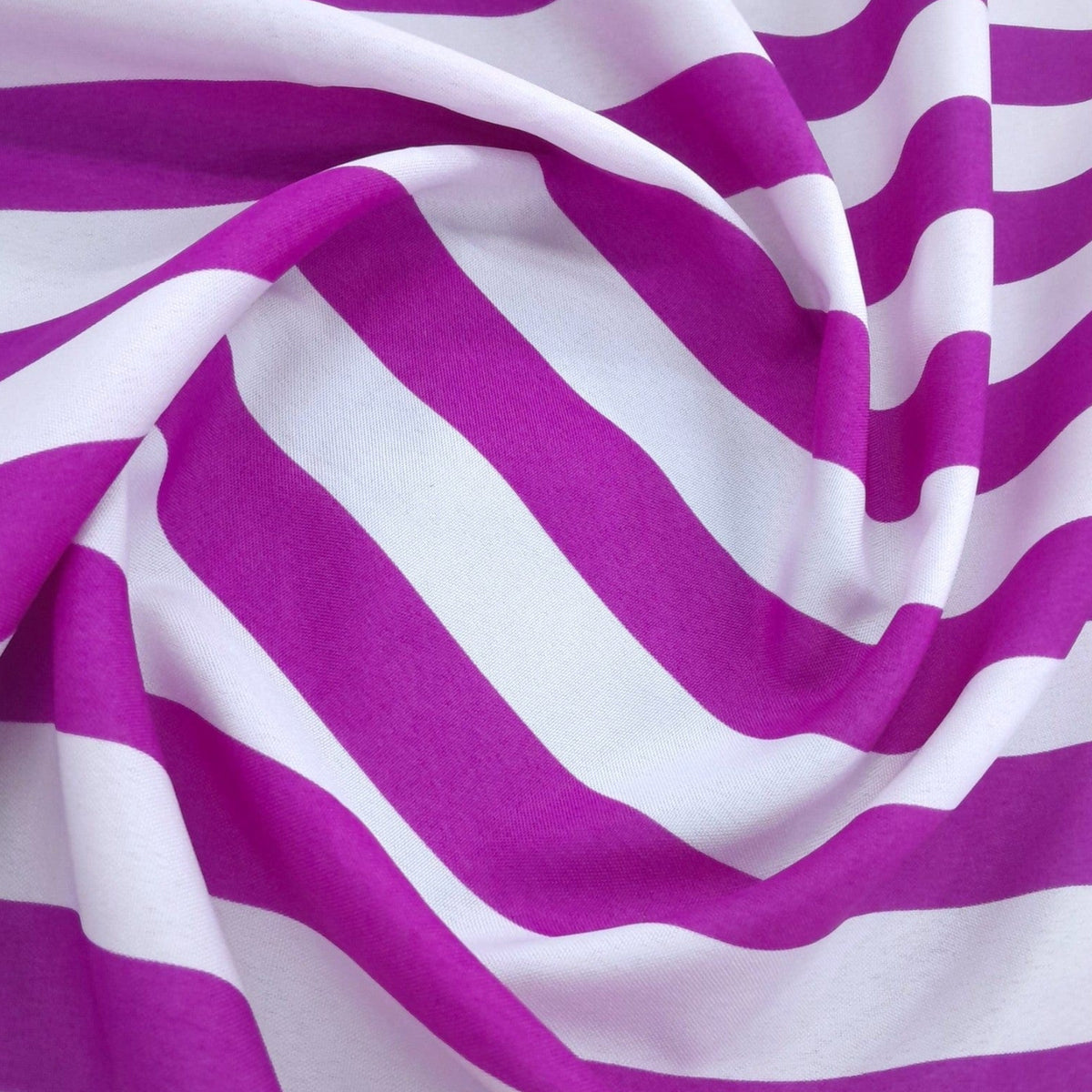 Mood Fabrics Mini Matt Watermelon/Charcoal Printed Mini Matt Stripe 150 cm