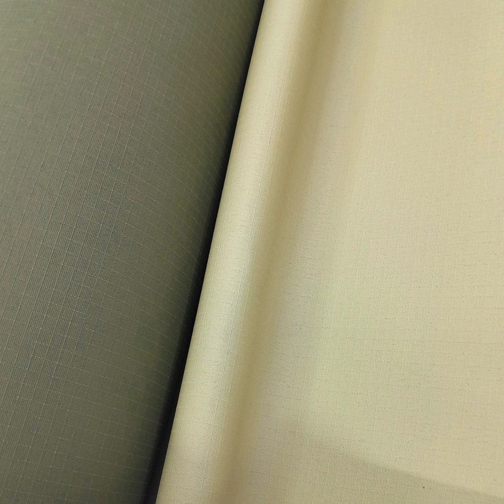 Mood Fabrics Outdoor Canvas Olive/Sand Ripstop Outdoor Waterproof Fabric Canvas 2 Tone 450 Gsm 240 cm