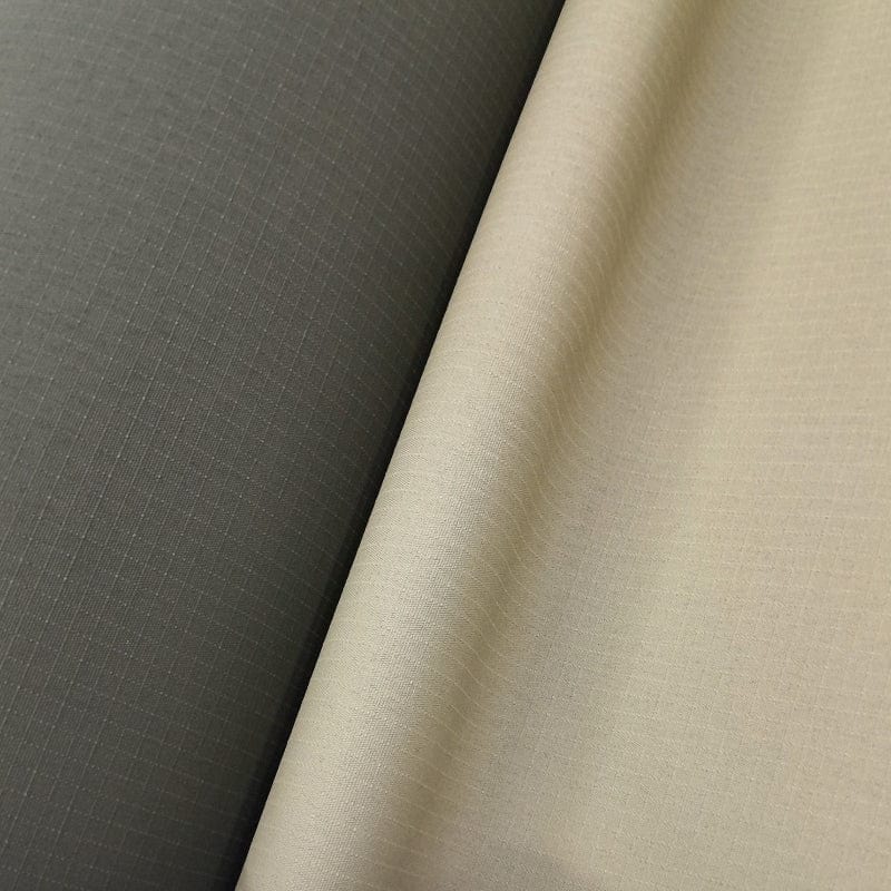 Mood Fabrics Ripstop Canvas Grey/Sand Ripstop Outdoor Waterproof Fabric Canvas 2 Tone 450 Gsm 180 cm