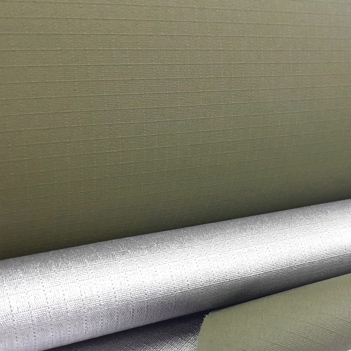 Mood Fabrics Ripstop Canvas Ripstop Outdoor Waterproof Fabric Canvas Alluminised 450 Gsm Olive 240 cm
