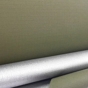 Mood Fabrics Ripstop Canvas Ripstop Outdoor Waterproof Fabric Canvas Alluminised 450 Gsm Olive 240 cm