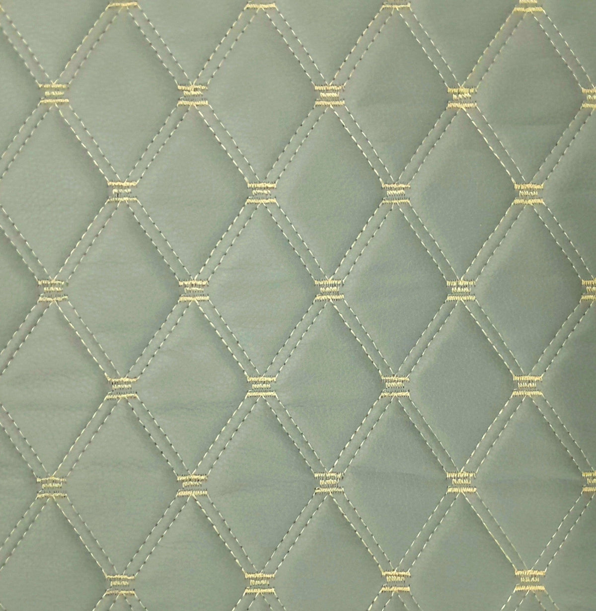Mood Fabrics Upholstery Fabric Bently Vinyl Car Diamond Fabric Grey/Beige 150 cm