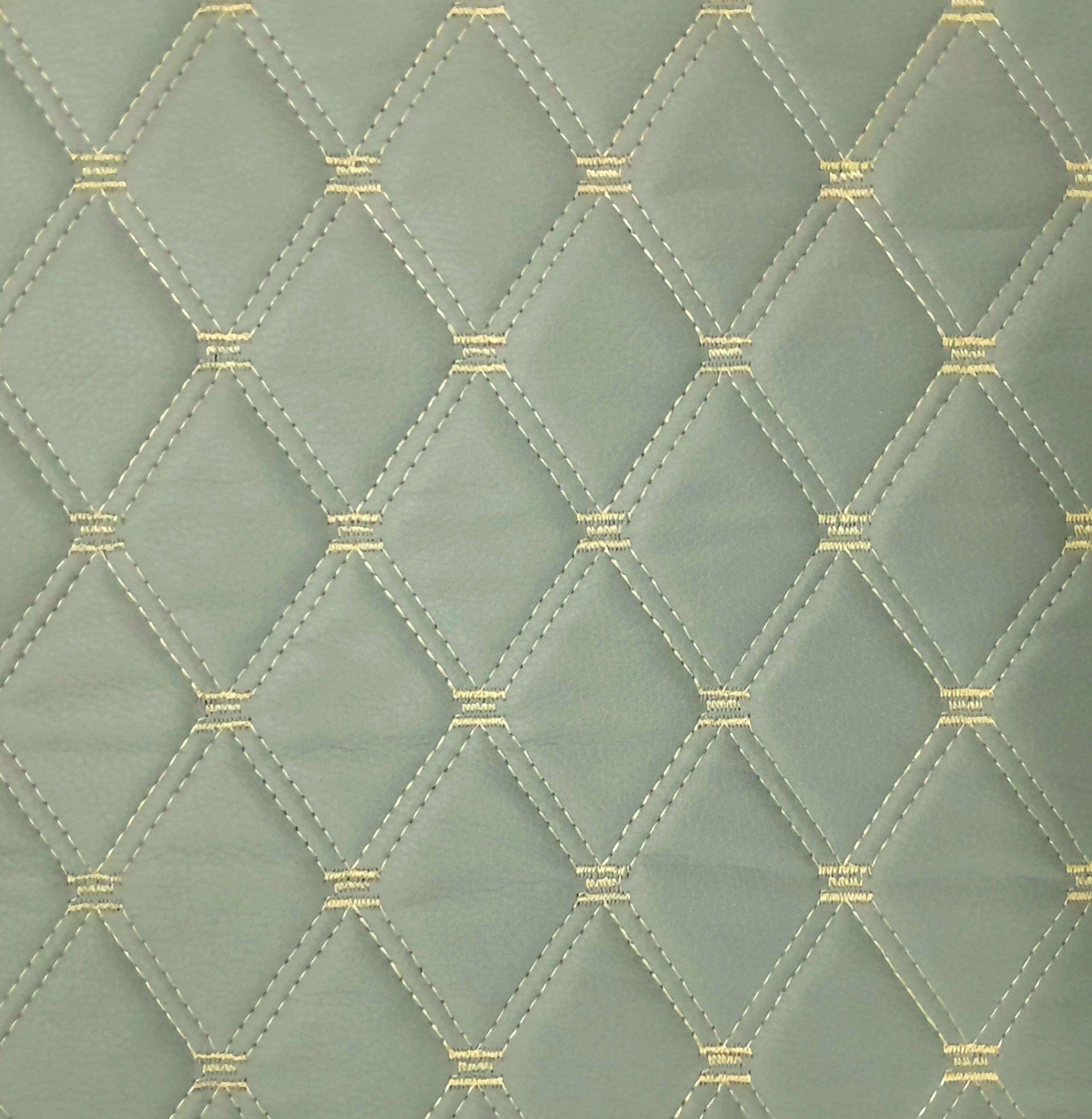 Mood Fabrics Upholstery Fabric Bently Vinyl Car Diamond Fabric Grey/Beige 150 cm