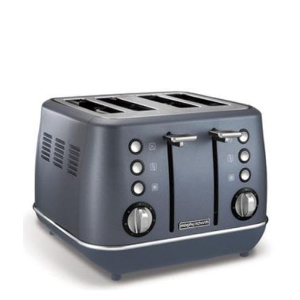 Morphy Richards TOASTER Morphy Richards Toaster 4 Slice Stainless Steel Blue 1800W Evoke (6776516935769)