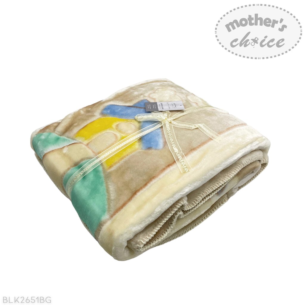 Mothers Choice BABY BLANKET Mothers Choice Infants Cutwork Blanket House Beige BLK2651BG