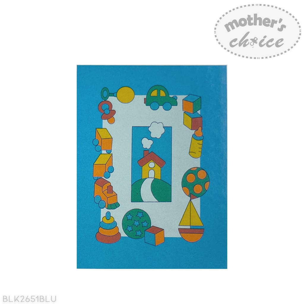 Mothers Choice BABY BLANKET Mothers Choice Infants Cutwork Blanket House Blue BLK2651BLU