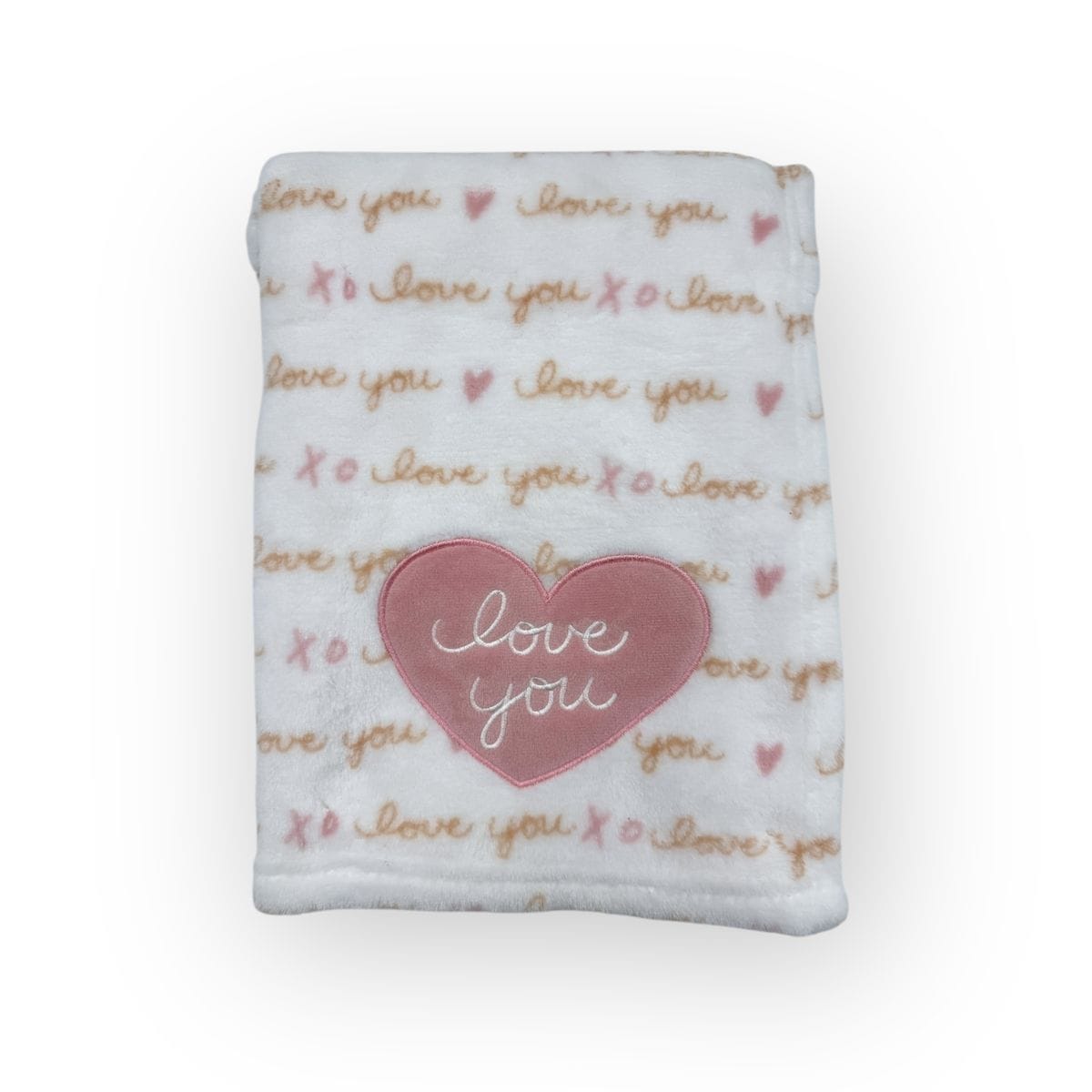 Mothers Choice BABY BLANKET Mothers Choice Printed Flannel Baby Blanket Girls 75X100cm Love You