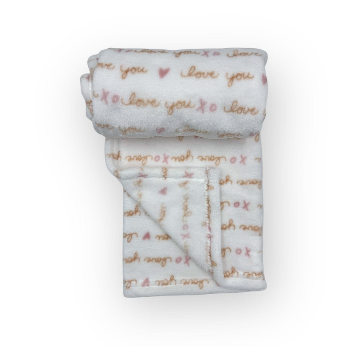 Mothers Choice BABY BLANKET Mothers Choice Printed Flannel Baby Blanket Girls 75X100cm Love You