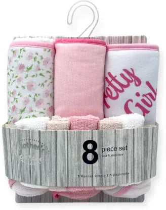 Mothers Choice Towel And Facecloth Set Mothers Choice 8 Piece Towel And Facecloth Set Hello Girl
