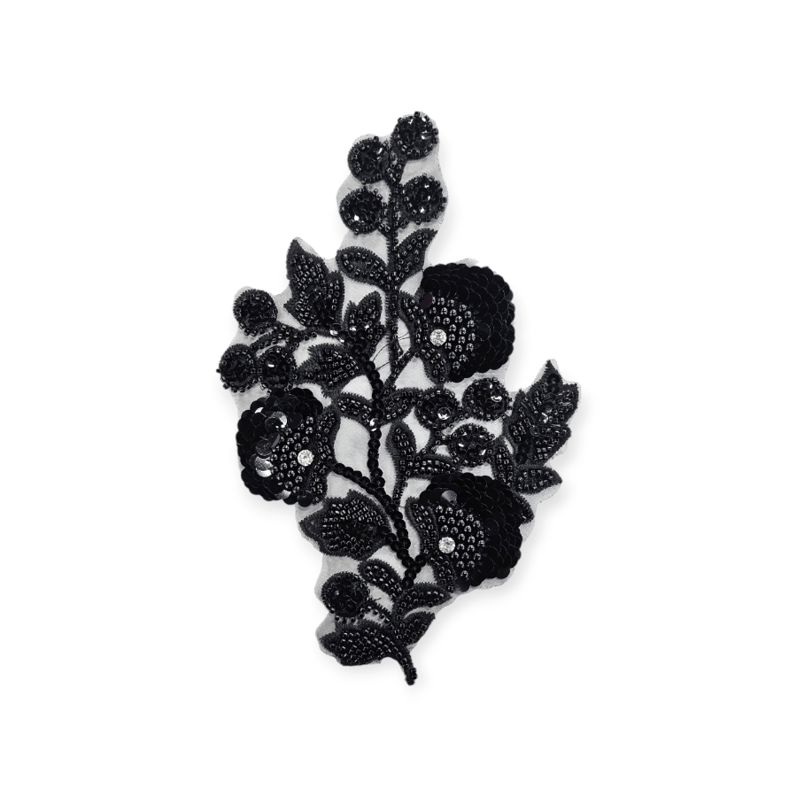 MOTIF Habby Black Britney Embroided Motif (7905840791641)