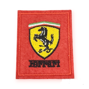 MOTIF Habby Iron On Motif Red Square Ferrari (7300799463513)
