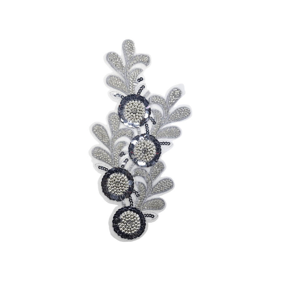 MOTIF Habby Silver Brooke Embroided Motif (7905834729561)