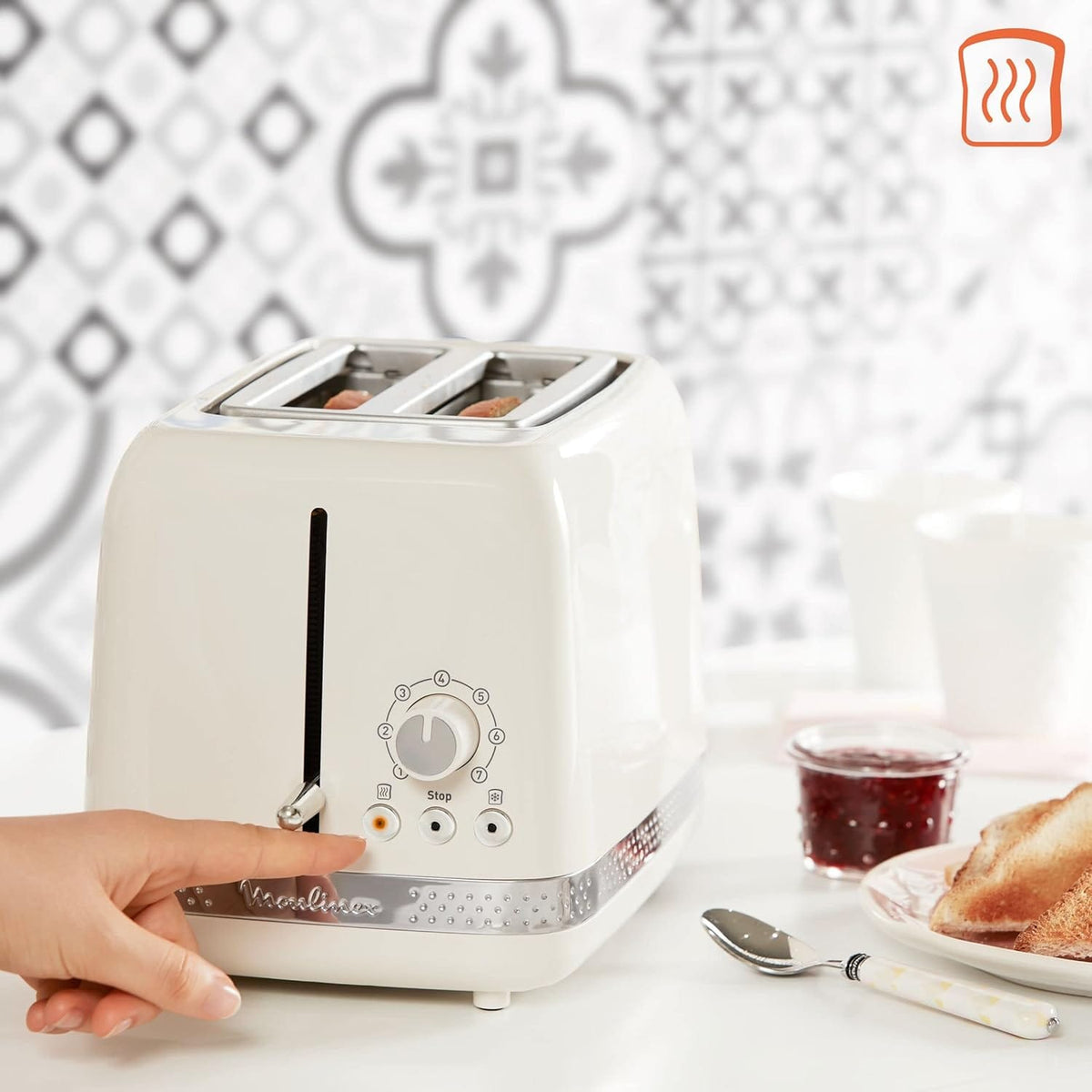 Moulinex COFFEE MACHINE Moulinex 2 Slice, 2400 W Toaster Soleil LT300A10 (7476971765849)