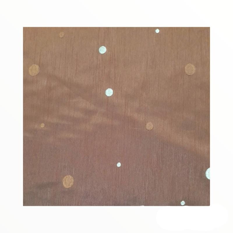 MSR Curtain Fabrics Silk Two Tone Circle Embroidery 280 cm