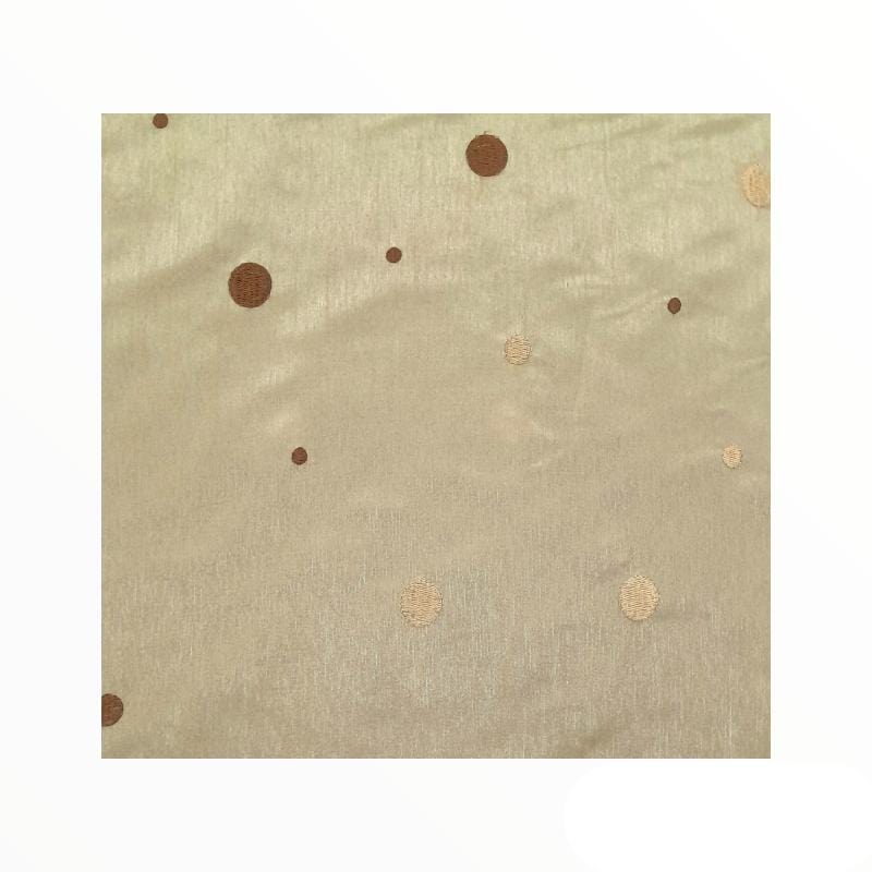 MSR Curtain Fabrics Silk Two Tone Circle Embroidery 280 cm