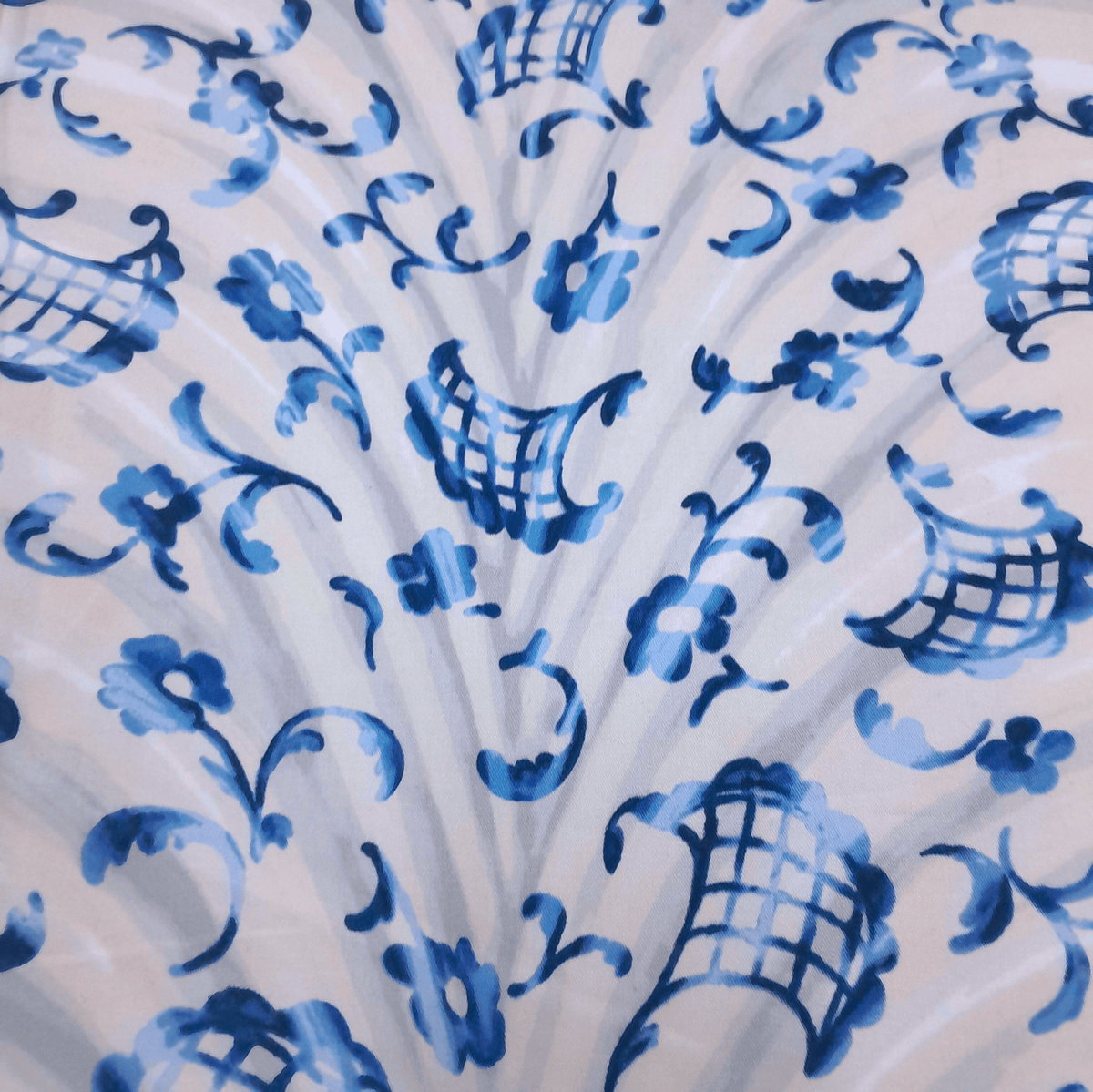 MSR Printed Cotton Fabric Blue Printed Cotton Fabric Floral 140 cm