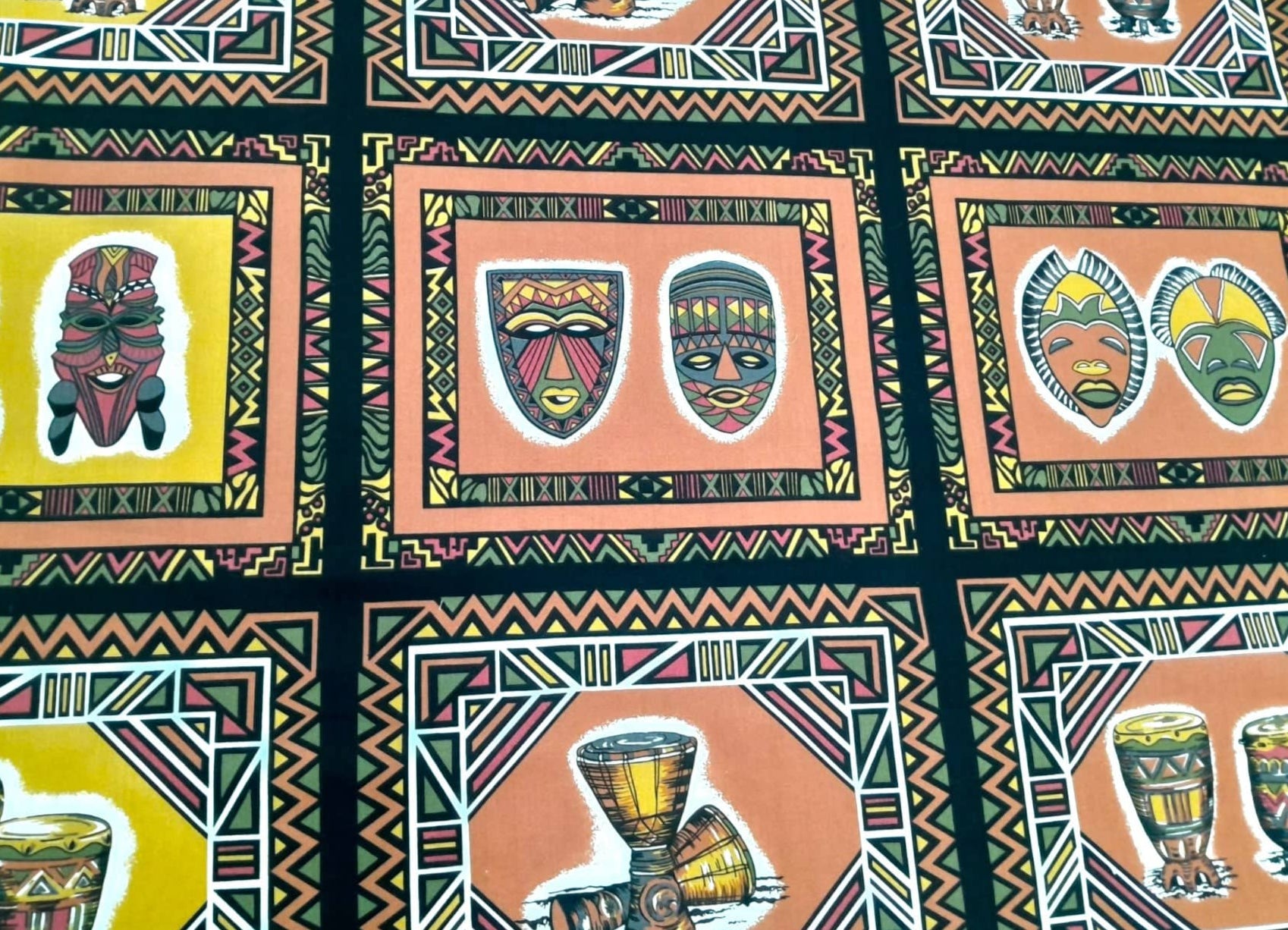 MSR Tabling Fabric African Rhythm Polycotton Tabling Fabric 2041 235 cm