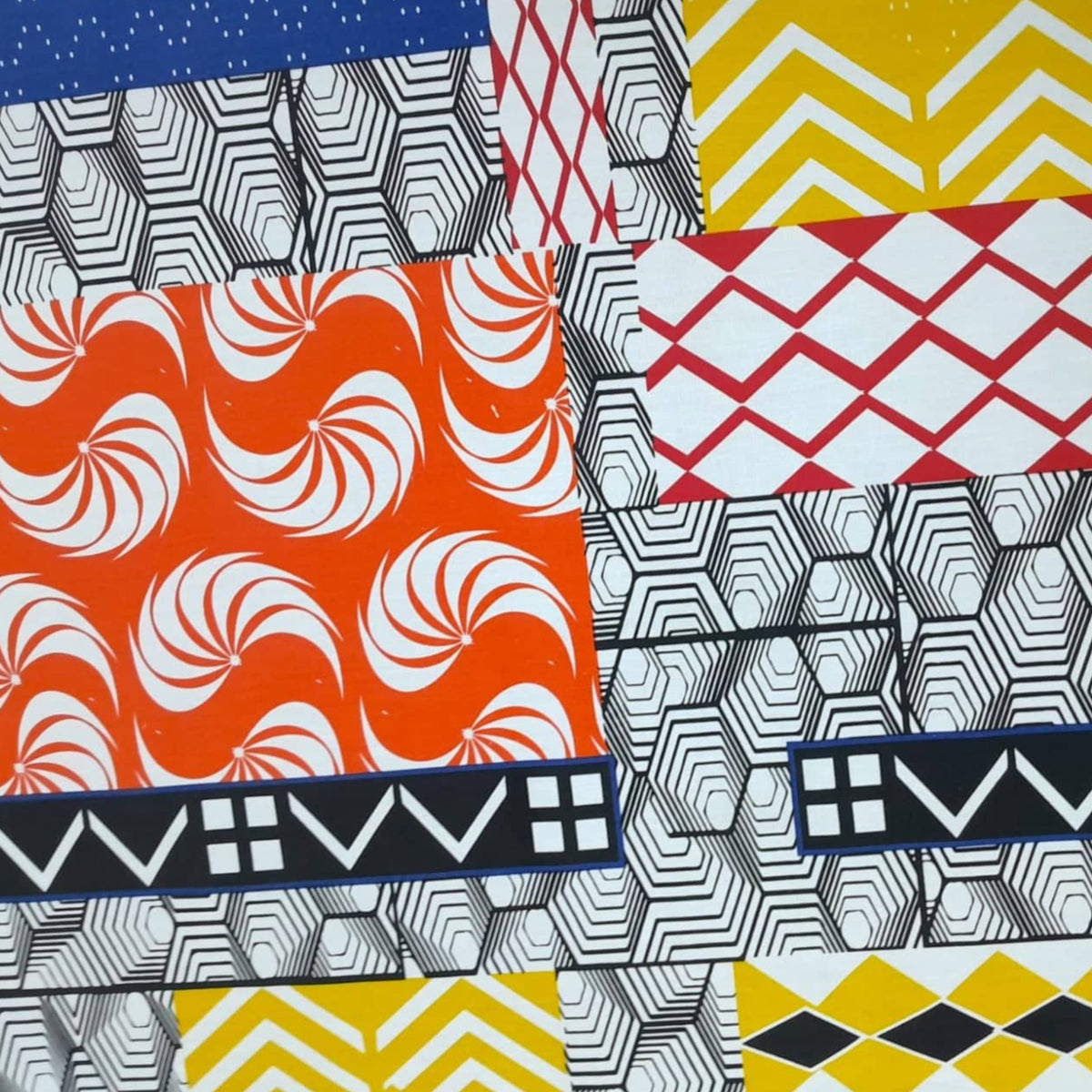 MSR Tabling Fabric Swirl Ndebele Polycotton Tabling Fabric 2041 235cm