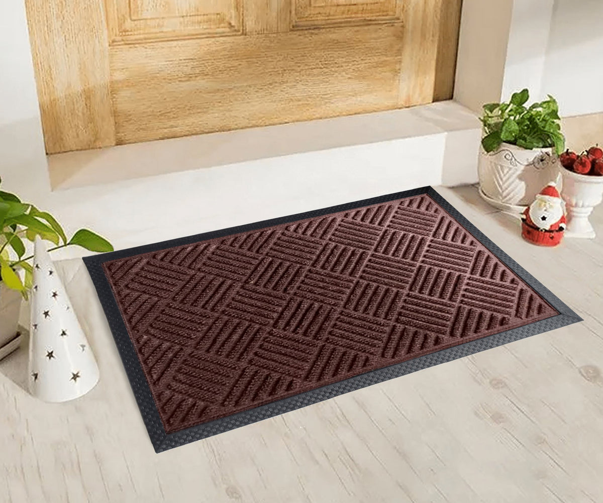 MULTI-FLOR Rugs 45x75cm DoorMat Multi Flor Dura Weave Door Mats Brown