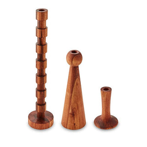 MY Butchers Block Candle & Holder My Butchers Block Rigil Candlestick Small Blackwood MBB-RIG-S-BLK (7464523530329)
