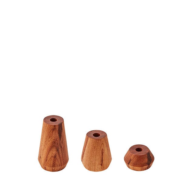 MY Butchers Block Candle & Holder My Butchers Block Vega Candlestick Large Beechwood MBB-Veg-L-BLK